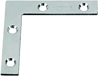 Bargainwizz Zinc Plated 3" X 1/2" Corner Braces 4Pk NATIONAL Mending Plates N226-738 Zinc 1 Bargainwizz Zinc Plated 3" X 1/2" Corner Braces 4Pk NATIONAL Mending Plates N226-738 Zinc