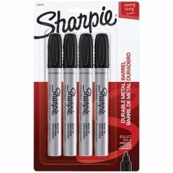 Bargainwizz Sharpie Permanent Markers Black Pro Bullet Tip (4-Pack) Blacks Office Supplies