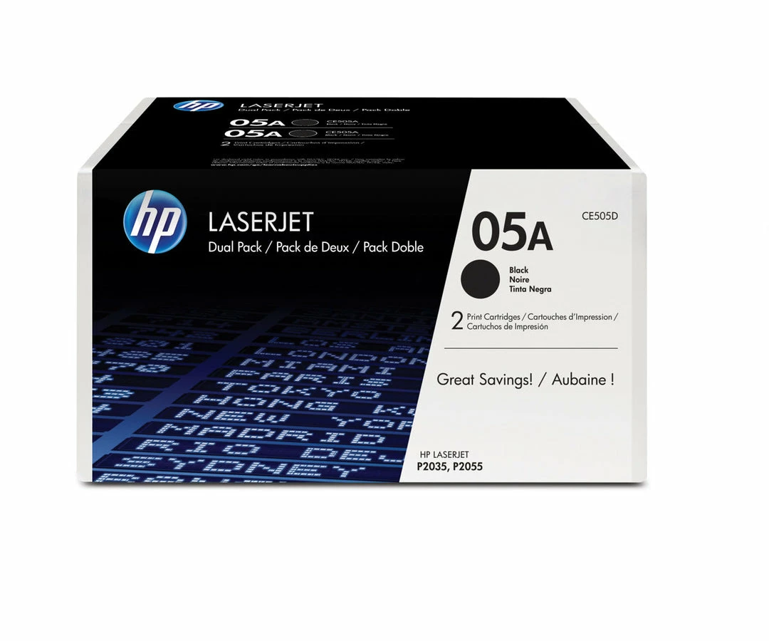 Bargainwizz HP 05A Black Toner Cartridges, Standard, 2/Pack 1 Bargainwizz HP 05A Black Toner Cartridges, Standard, 2/Pack