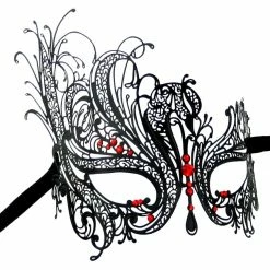 Bargainwizz Costumes Accessories Swan Metal Filigree Laser Cut Masquerade Mask