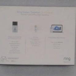 Bargainwizz Electronics, Computer & Office RING Video Doorbell 2 W/ Bonus Chime And 1 Year Ring Video Cloud Recording