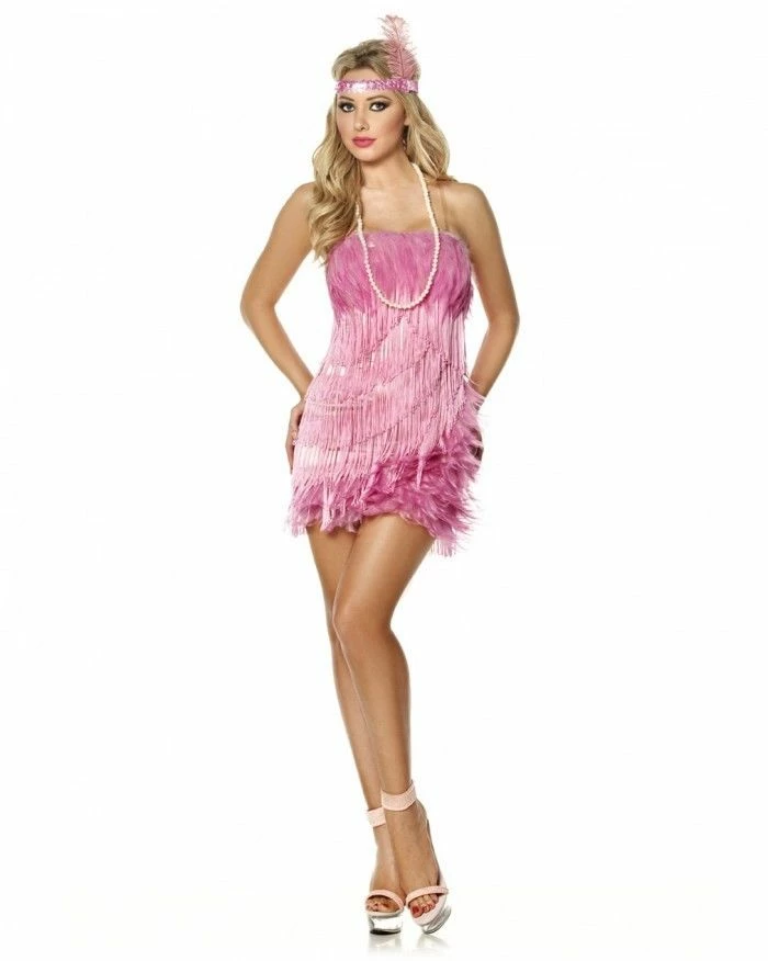 Bargainwizz Sexy Flamingo Flapper Costume Costumes 1 Bargainwizz Sexy Flamingo Flapper Costume Costumes