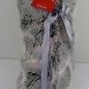 Bargainwizz Dining Gray Faux Fur Wine Gift Bag