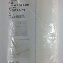 Bargainwizz Ikea OFELIA VASS King Duvet Cover W/ Pillowcases Dobby Woven Bed Set White 5 Bargainwizz Ikea OFELIA VASS King Duvet Cover W/ Pillowcases Dobby Woven Bed Set White
