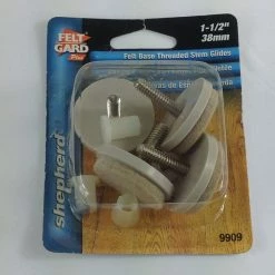 Bargainwizz Home Improvement Shepherd 1-1/2 In. Threaded Stem Furniture Glides With Felt Base (4 Per Pack),