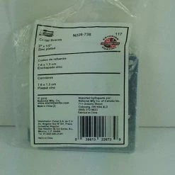 Bargainwizz Zinc Plated 3" X 1/2" Corner Braces 4Pk NATIONAL Mending Plates N226-738 Zinc