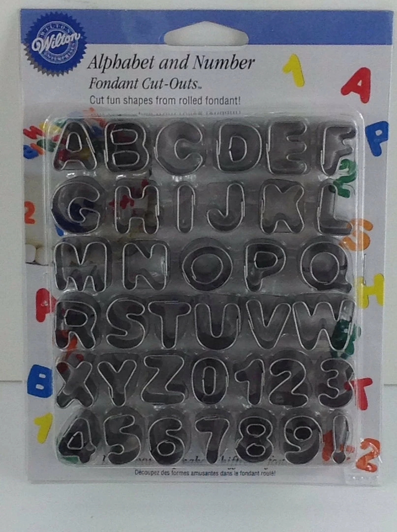 Bargainwizz Wilton Fondant Alphabet Number Cookie Cutter Cut Outs, Set Of 37 1 Bargainwizz Wilton Fondant Alphabet Number Cookie Cutter Cut Outs, Set Of 37