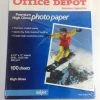 Bargainwizz Office Depot Premium Photo Paper Glossy 69 Lb. 100 Brightness 8 1/2in. X 11in