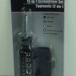 Bargainwizz Tool Bench - Screwdriver; Allen Wrench; Driver Socket (12-in-1 Compact Set) Tools & Accessories