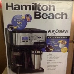 Bargainwizz Hamilton Beach 2-way Flexbrew Single Serve And 12-cup Coffeemaker