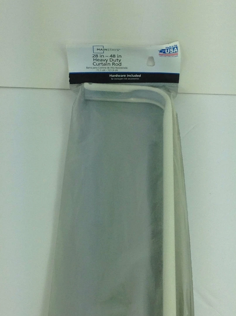 Bargainwizz Mainstays 28-48 In. Basic Adjustable Curtain Rod, 3 In, White Home Decor 2 Bargainwizz Mainstays 28-48 In. Basic Adjustable Curtain Rod, 3 In, White Home Decor