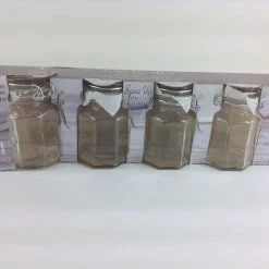 Bargainwizz Circleware Milk Bottle Mini Glass Spice Jars With Hermetic Locking Lids Set Of 4