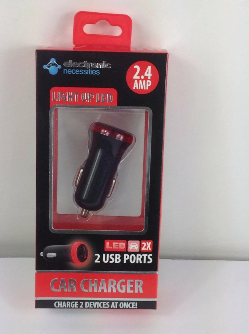 Bargainwizz Dual USB Car Charger W/ LED Light Up 1 Bargainwizz Dual USB Car Charger W/ LED Light Up