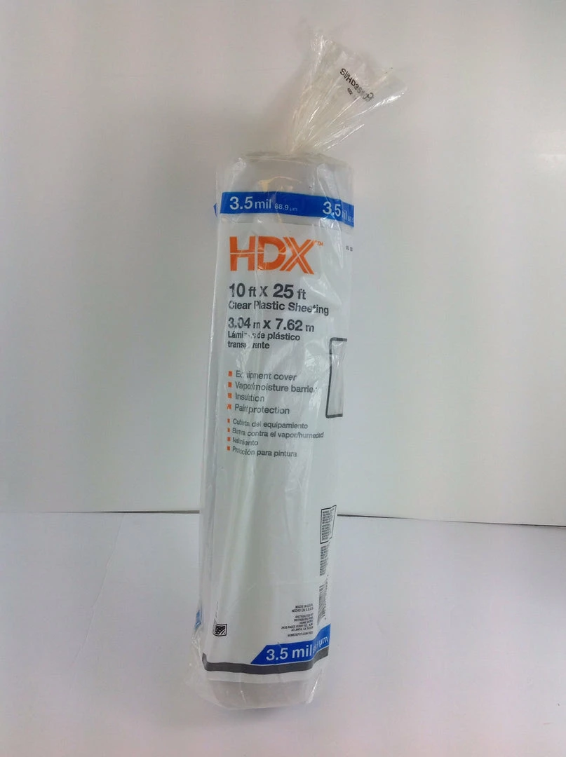 Bargainwizz Building & Materials Clear 3.5 Mil Plastic Sheeting 10 Ft. X 25 Ft. 1 Bargainwizz Building & Materials Clear 3.5 Mil Plastic Sheeting 10 Ft. X 25 Ft.